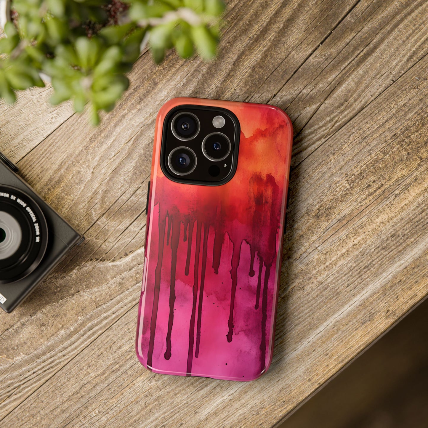 Colorful Dripping Paint_9 Customizable Tough Phone Case for iPhone 16, 15 Pro Max, Samsung S24 Ultra, Pixel 7 & more