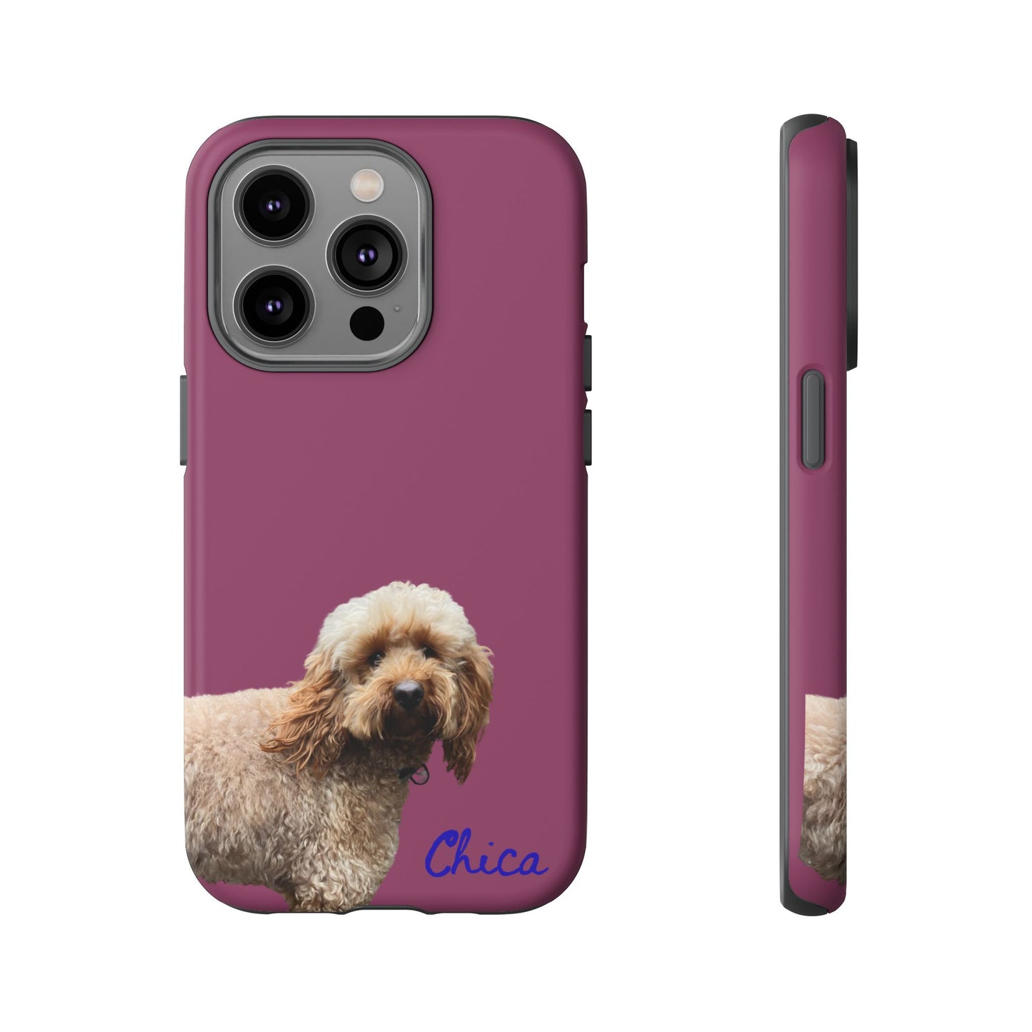 Customizable Pet Tough Phone Case Your Pet Photo or Digital Painting with Name_9 iPhone 16, 15 Pro Max, 15 Plus, Samsung S24 Ultra, Pixel 7