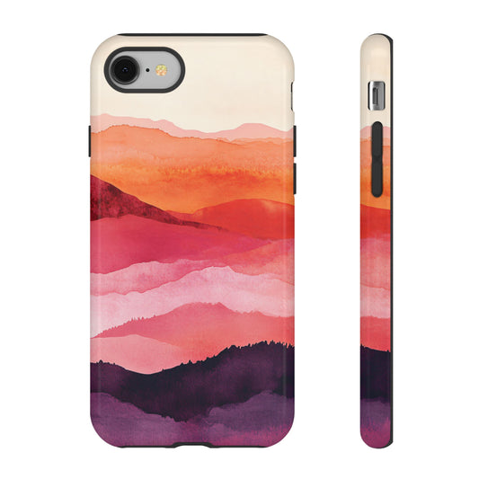 Water Color Painted Abstract Landscape_3 Customizable Tough Phone Case for iPhone 16, 15 Pro Max, Samsung S24 Ultra, Pixel 7 & more