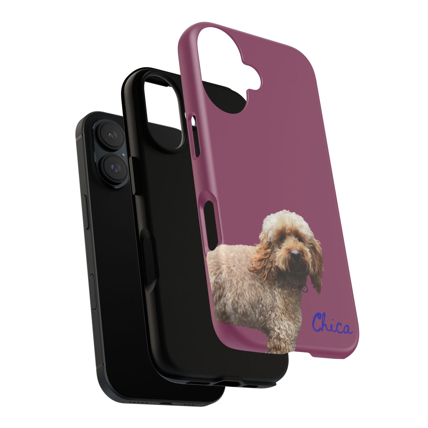 Customizable Pet Tough Phone Case Your Pet Photo or Digital Painting with Name_9 iPhone 16, 15 Pro Max, 15 Plus, Samsung S24 Ultra, Pixel 7