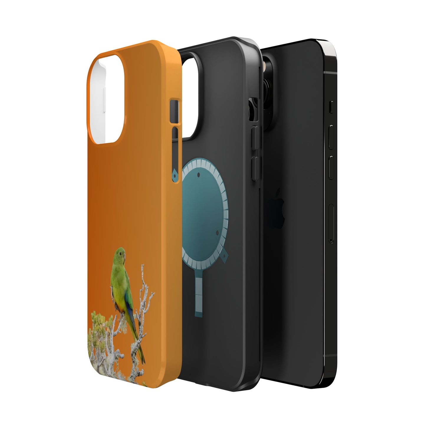 Orange-bellied Parrot - Magnetic Impact-Resistant Phone Case - Fono Caso x EstebantheNatureman - Wildlife Case - Gift for Bird Lovers