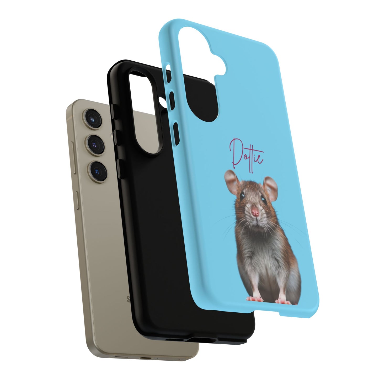 Customizable Pet Tough Phone Case Your Pet Photo or Digital Painting with Name_8 iPhone 16, 15 Pro Max, 15 Plus, Samsung S24 Ultra, Pixel 7