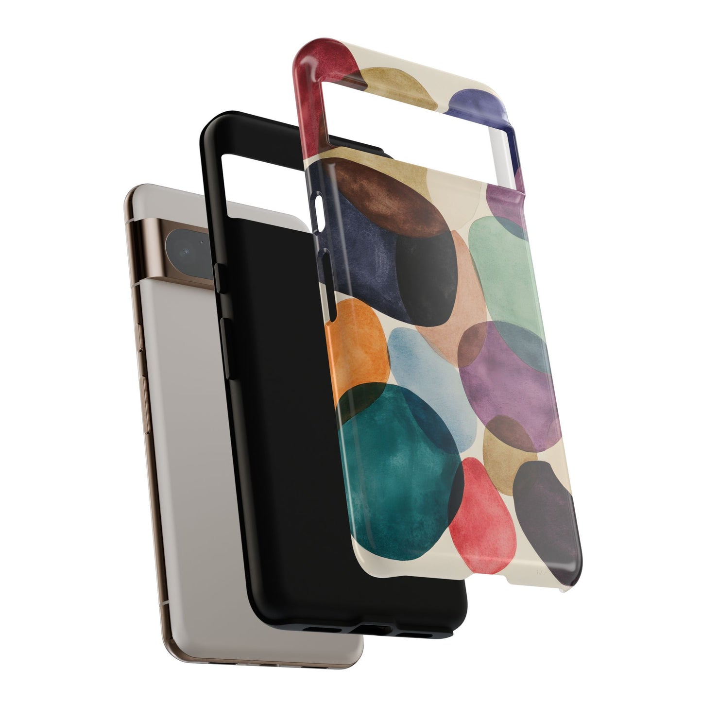 Colorful Abstract Organic Shapes_22 Customizable Tough Phone Case for iPhone 16, 15 Pro Max, Samsung S24 Ultra, Pixel 7 & more