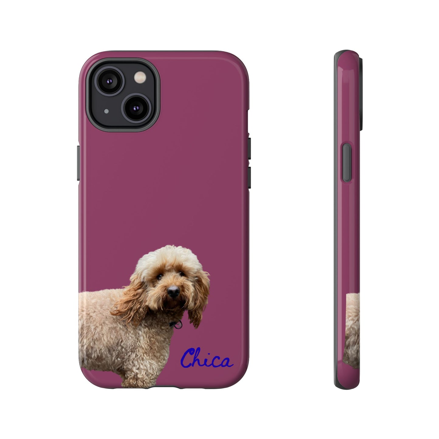 Customizable Pet Tough Phone Case Your Pet Photo or Digital Painting with Name_9 iPhone 16, 15 Pro Max, 15 Plus, Samsung S24 Ultra, Pixel 7