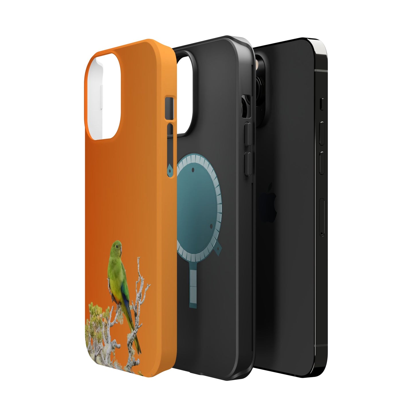 Orange-bellied Parrot - Magnetic Impact-Resistant Phone Case - Fono Caso x EstebantheNatureman - Wildlife Case - Gift for Bird Lovers
