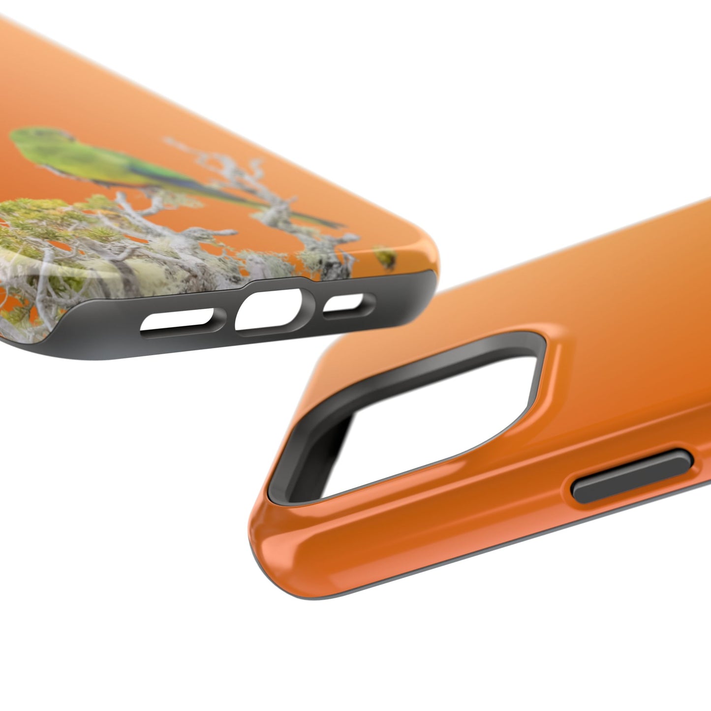 Orange-bellied Parrot - Magnetic Impact-Resistant Phone Case - Fono Caso x EstebantheNatureman - Wildlife Case - Gift for Bird Lovers