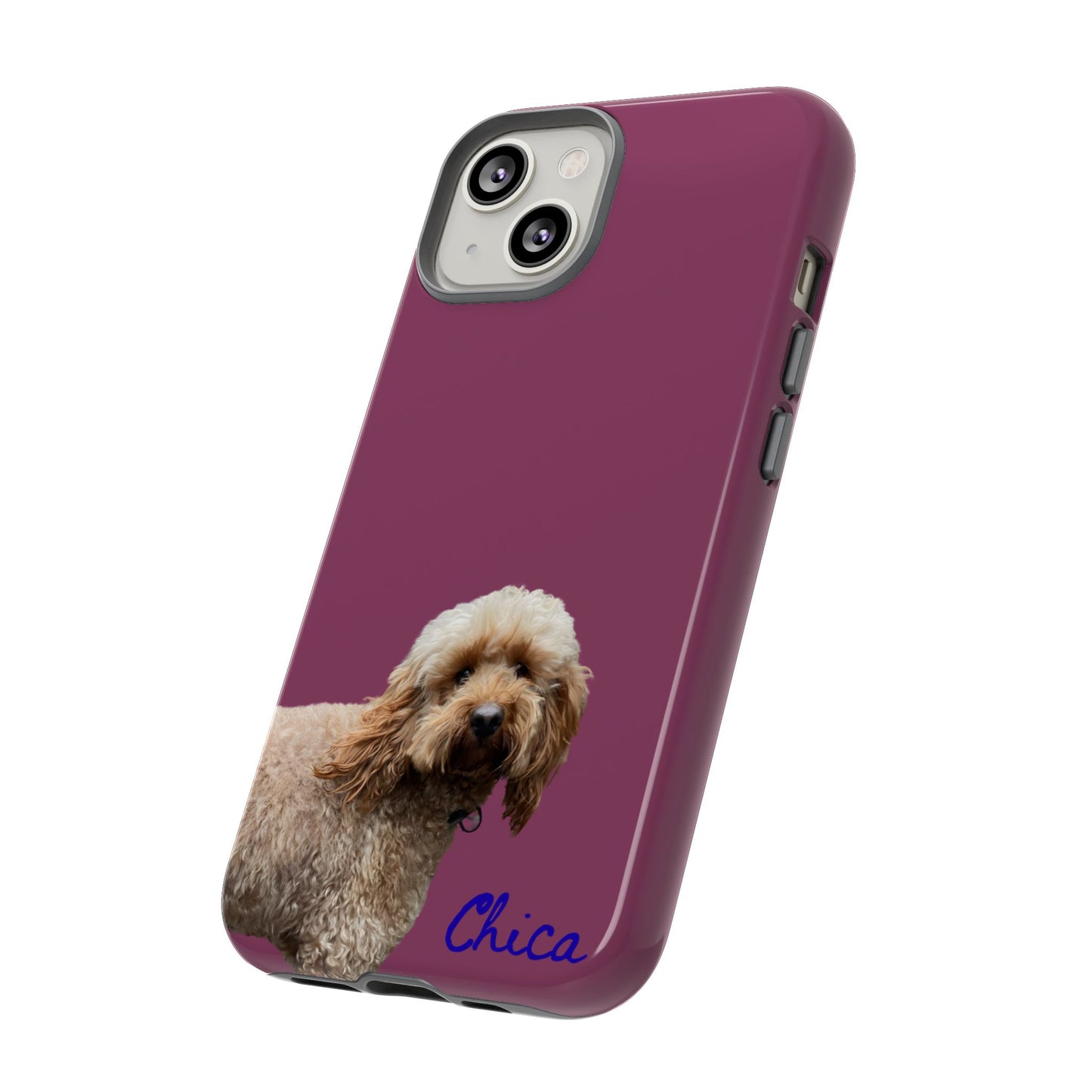 Customizable Pet Tough Phone Case Your Pet Photo or Digital Painting with Name_9 iPhone 16, 15 Pro Max, 15 Plus, Samsung S24 Ultra, Pixel 7