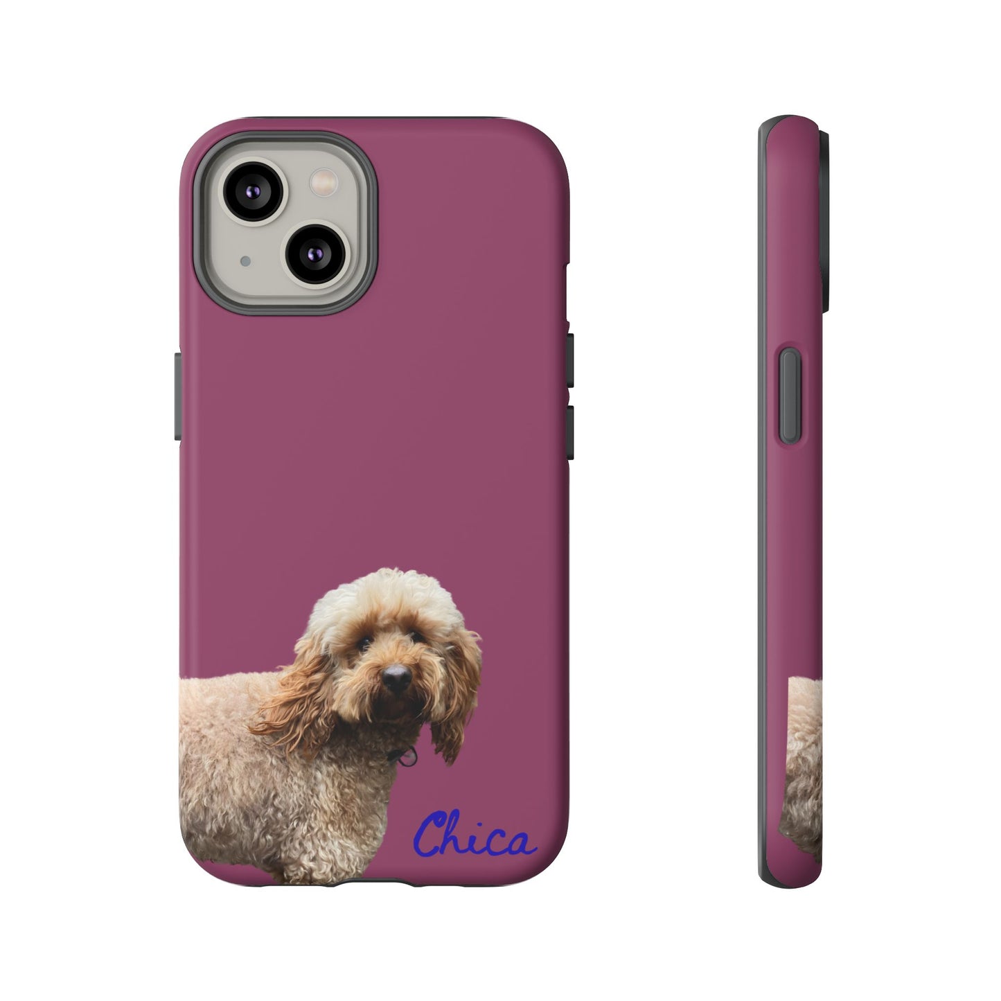 Customizable Pet Tough Phone Case Your Pet Photo or Digital Painting with Name_9 iPhone 16, 15 Pro Max, 15 Plus, Samsung S24 Ultra, Pixel 7