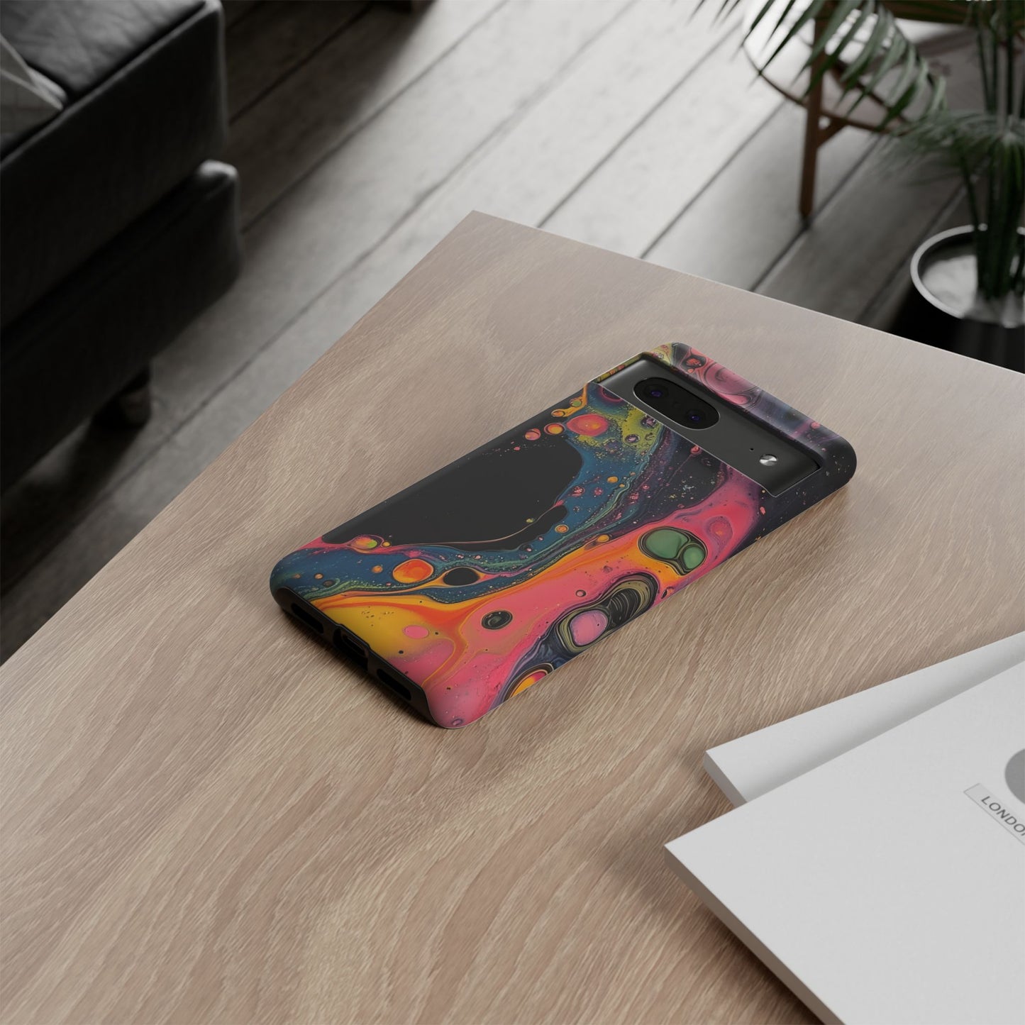 Psychedelic Modern Abstract_8 Customizable Tough Phone Case for iPhone 16, 15 Pro Max, Samsung S24 Ultra, Pixel 7 & more