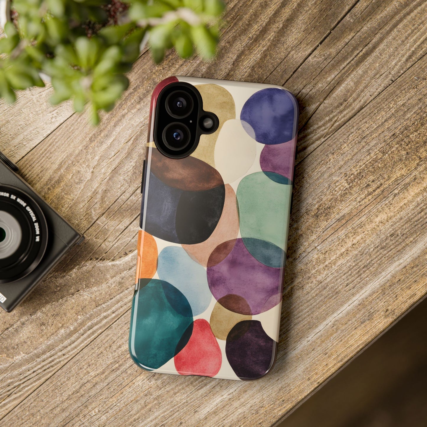Colorful Abstract Organic Shapes_22 Customizable Tough Phone Case for iPhone 16, 15 Pro Max, Samsung S24 Ultra, Pixel 7 & more