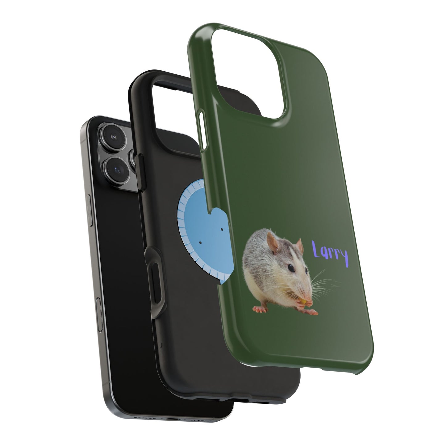 Customizable Magnetic Impact-Resistant Phone Case Your Pet Photo or Digital Painting with Name_1_iPhone 13 and up