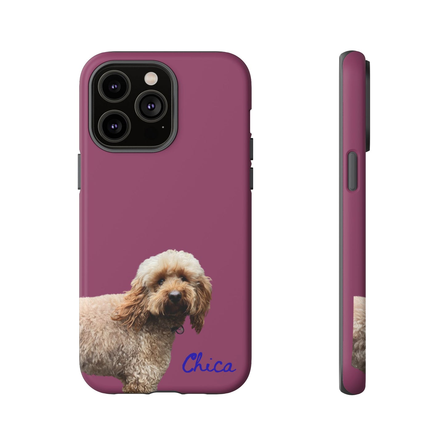 Customizable Pet Tough Phone Case Your Pet Photo or Digital Painting with Name_9 iPhone 16, 15 Pro Max, 15 Plus, Samsung S24 Ultra, Pixel 7