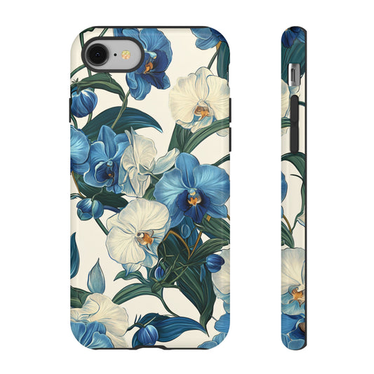 Botanical Floral Illustration Orchid Cottagecore Aesthetic_2 Customizable Tough Phone Case for iPhone 16, 15 Pro Max, Samsung S24 Ultra, Pixel 7 & more