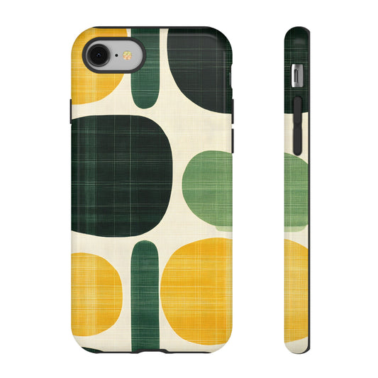 Mid-Century Modern Abstract_2 Customizable Tough Phone Case for iPhone 16, 15 Pro Max, Samsung S24 Ultra, Pixel 7 & more