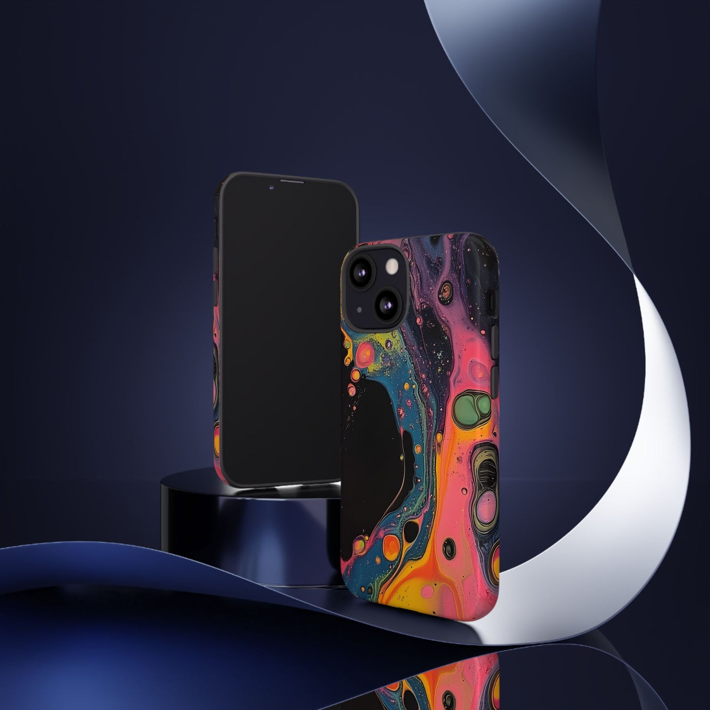 Psychedelic Modern Abstract_8 Customizable Tough Phone Case for iPhone 16, 15 Pro Max, Samsung S24 Ultra, Pixel 7 & more
