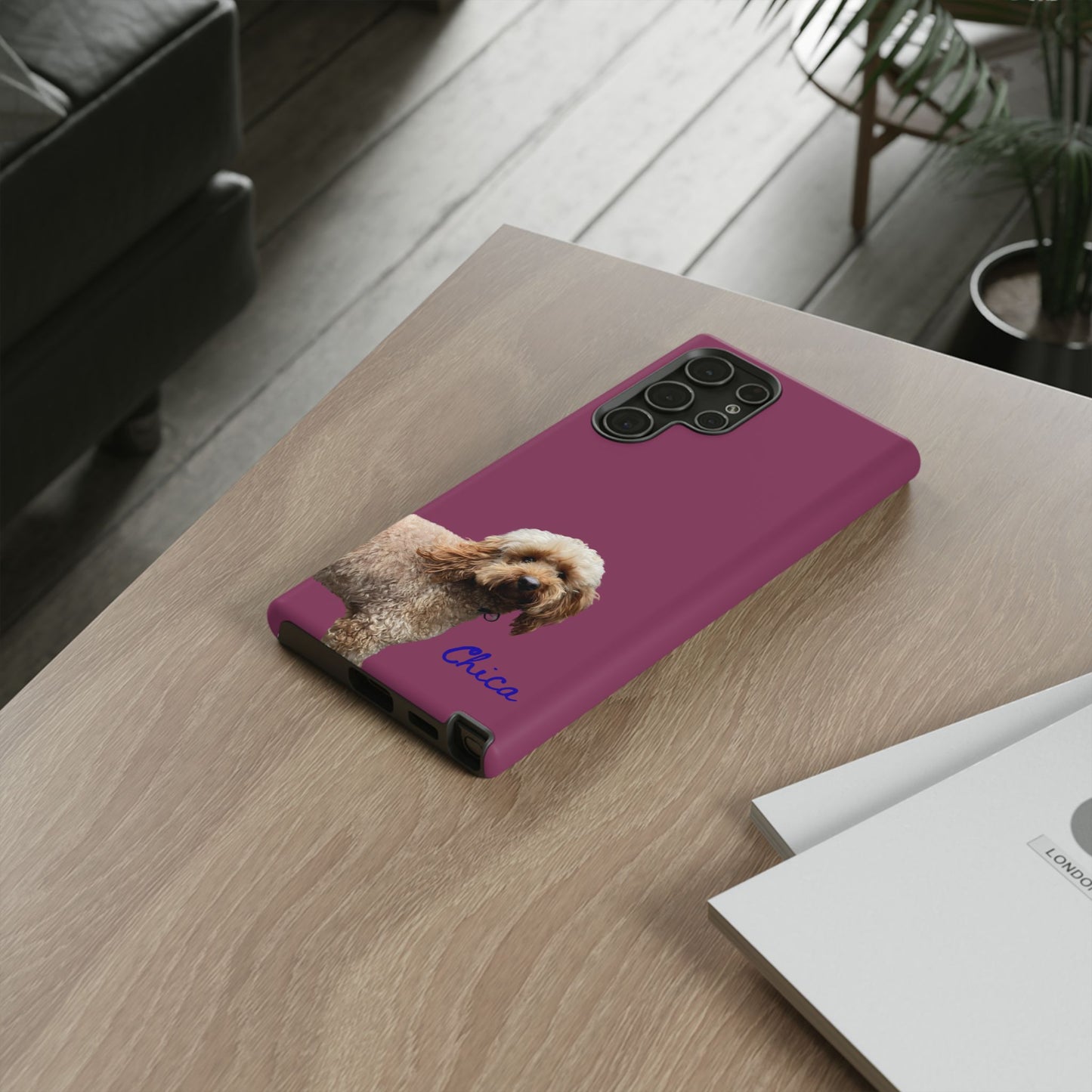 Customizable Pet Tough Phone Case Your Pet Photo or Digital Painting with Name_9 iPhone 16, 15 Pro Max, 15 Plus, Samsung S24 Ultra, Pixel 7