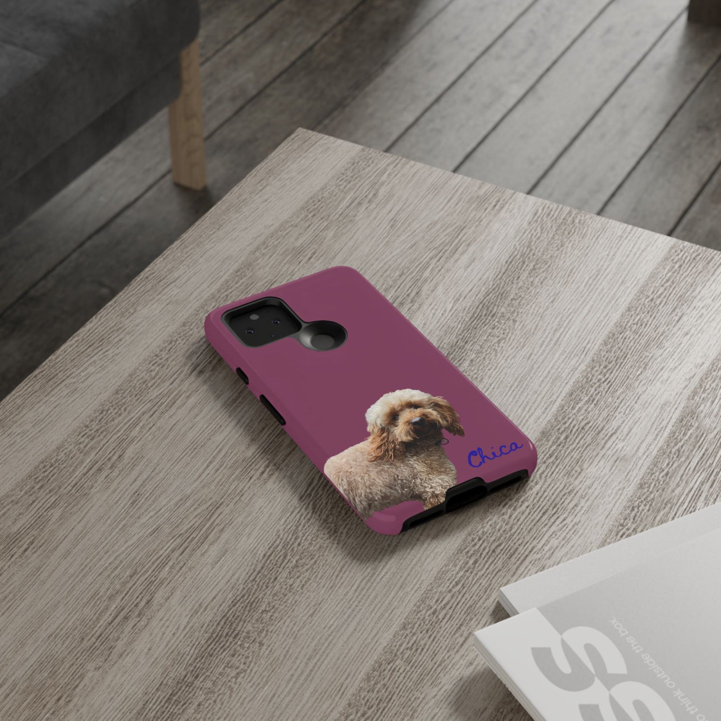 Customizable Pet Tough Phone Case Your Pet Photo or Digital Painting with Name_9 iPhone 16, 15 Pro Max, 15 Plus, Samsung S24 Ultra, Pixel 7