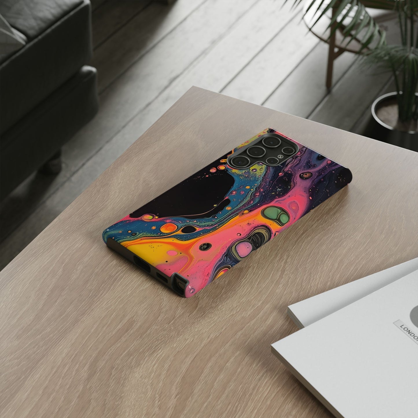 Psychedelic Modern Abstract_8 Customizable Tough Phone Case for iPhone 16, 15 Pro Max, Samsung S24 Ultra, Pixel 7 & more