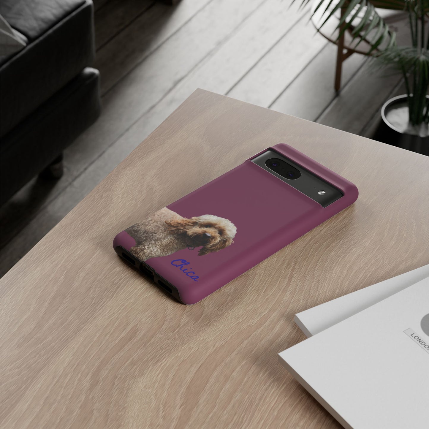 Customizable Pet Tough Phone Case Your Pet Photo or Digital Painting with Name_9 iPhone 16, 15 Pro Max, 15 Plus, Samsung S24 Ultra, Pixel 7