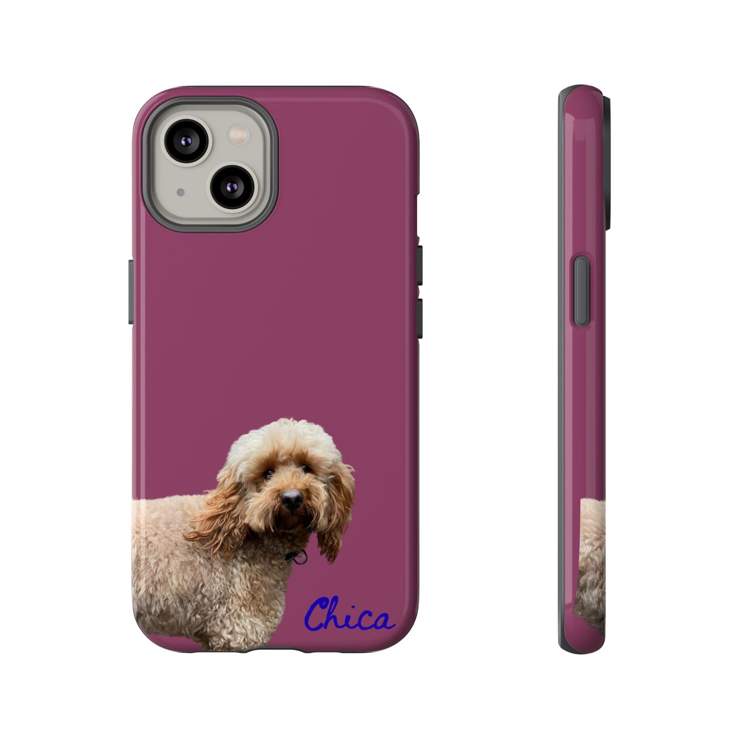 Customizable Pet Tough Phone Case Your Pet Photo or Digital Painting with Name_9 iPhone 16, 15 Pro Max, 15 Plus, Samsung S24 Ultra, Pixel 7