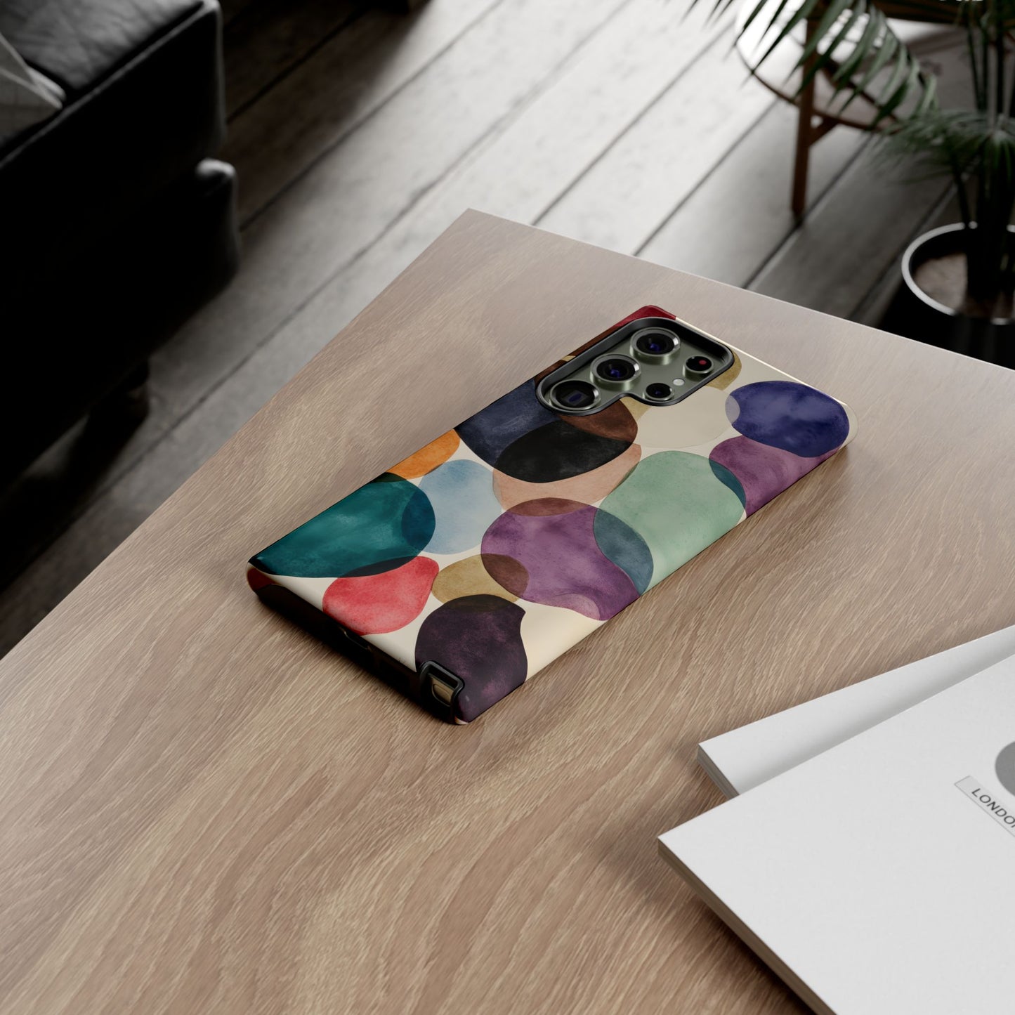 Colorful Abstract Organic Shapes_22 Customizable Tough Phone Case for iPhone 16, 15 Pro Max, Samsung S24 Ultra, Pixel 7 & more