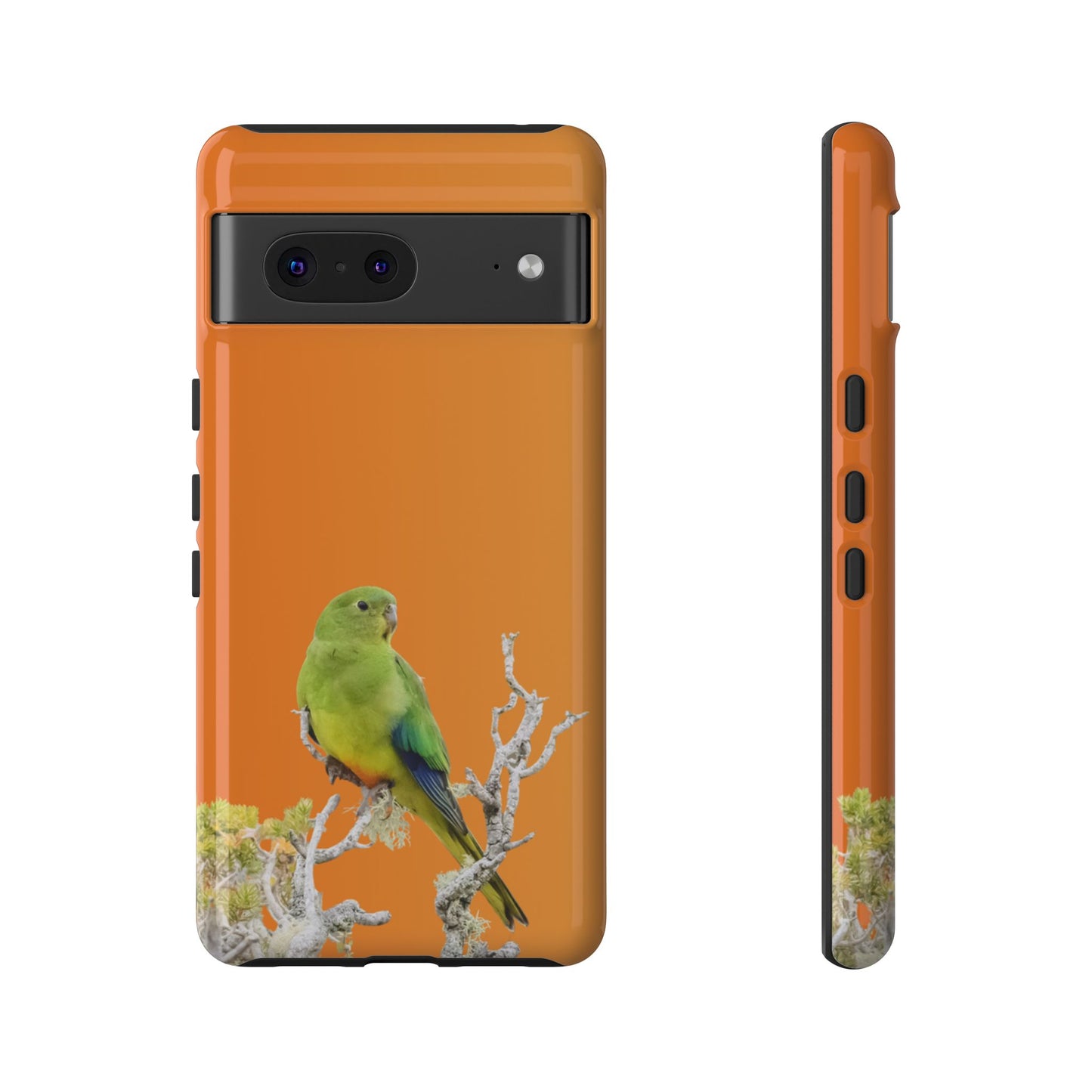 Orange-bellied Parrot - Tough Phone Case - Fono Caso x EstebantheNatureman - Wildlife Photography Case - Gift for Bird Lovers