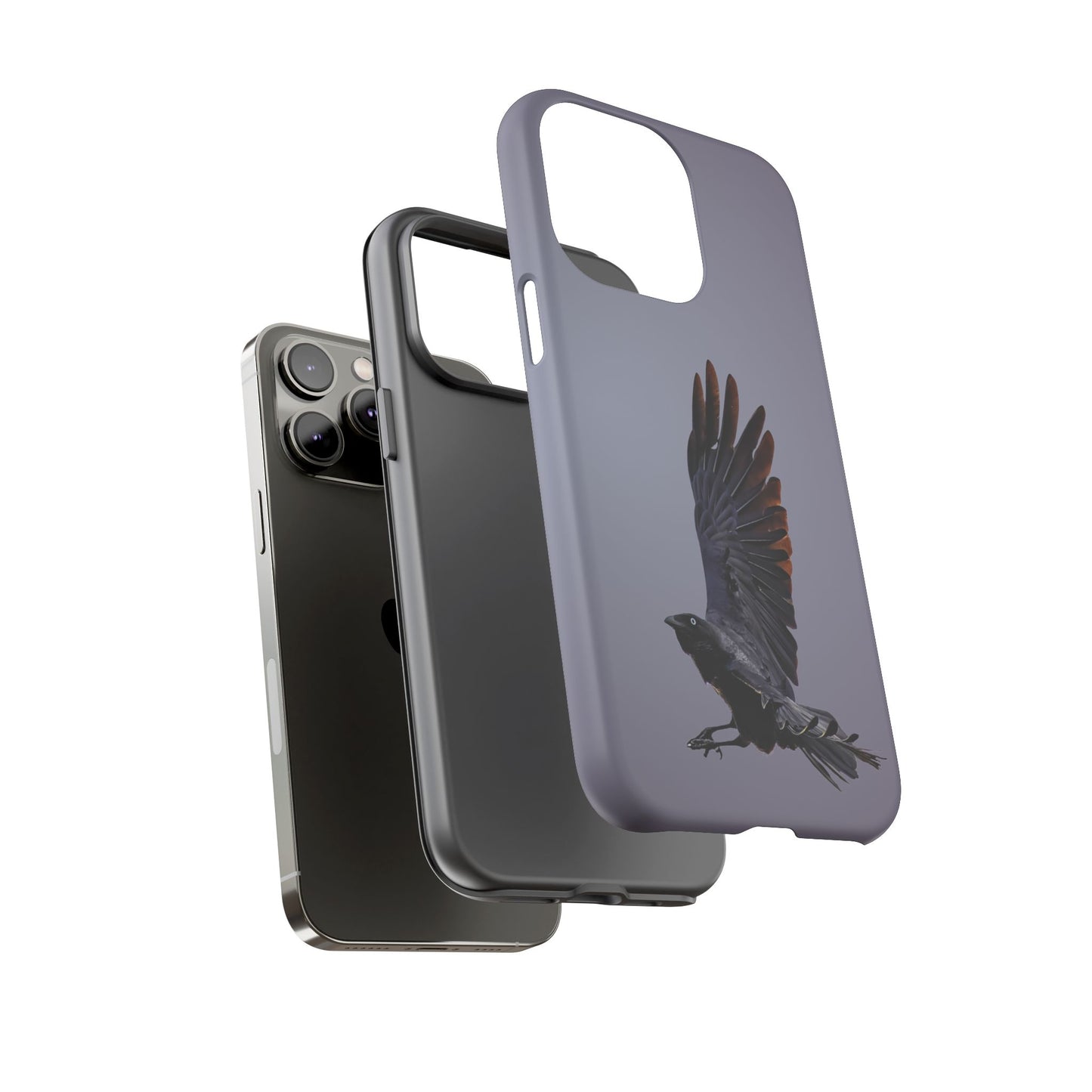 Little Raven - Tough Phone Case - Fono Caso x EstebantheNatureman - Wildlife Photography Case - Gift for Bird Lovers