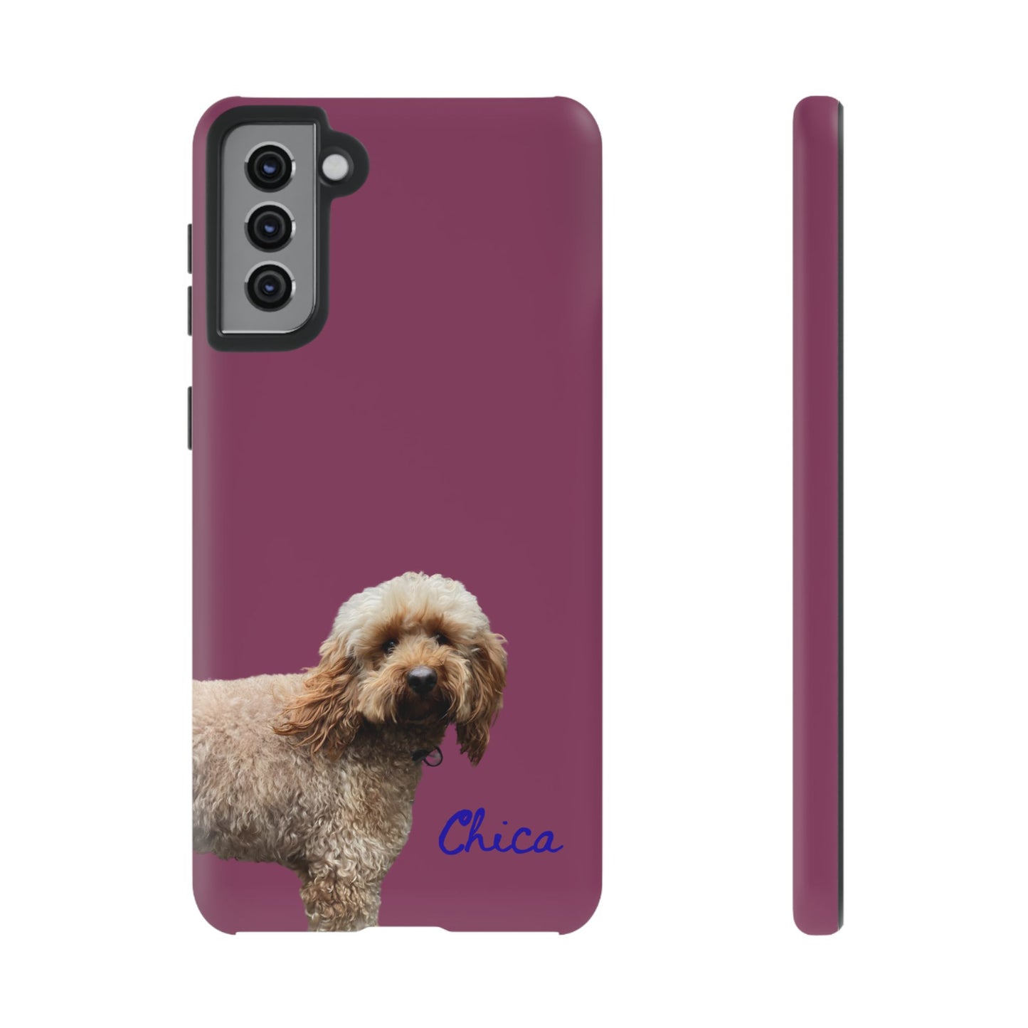 Customizable Pet Tough Phone Case Your Pet Photo or Digital Painting with Name_9 iPhone 16, 15 Pro Max, 15 Plus, Samsung S24 Ultra, Pixel 7