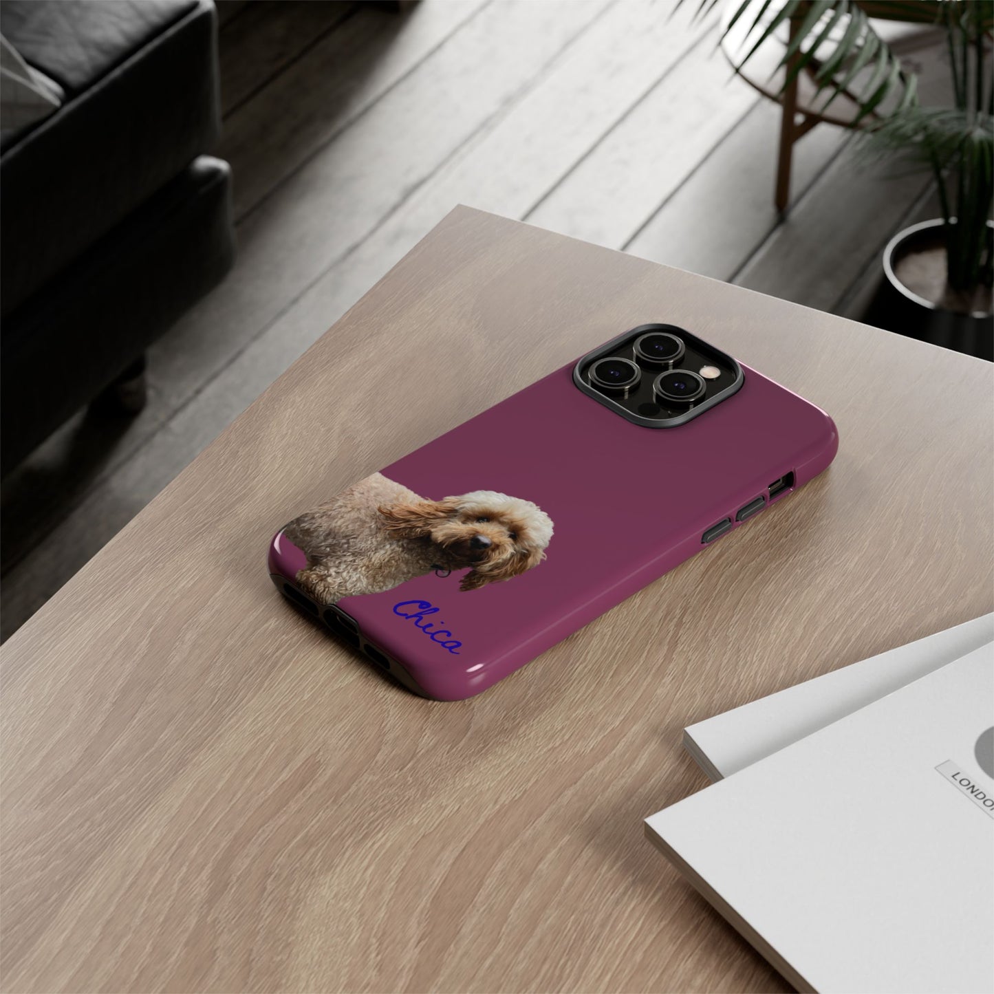 Customizable Pet Tough Phone Case Your Pet Photo or Digital Painting with Name_9 iPhone 16, 15 Pro Max, 15 Plus, Samsung S24 Ultra, Pixel 7