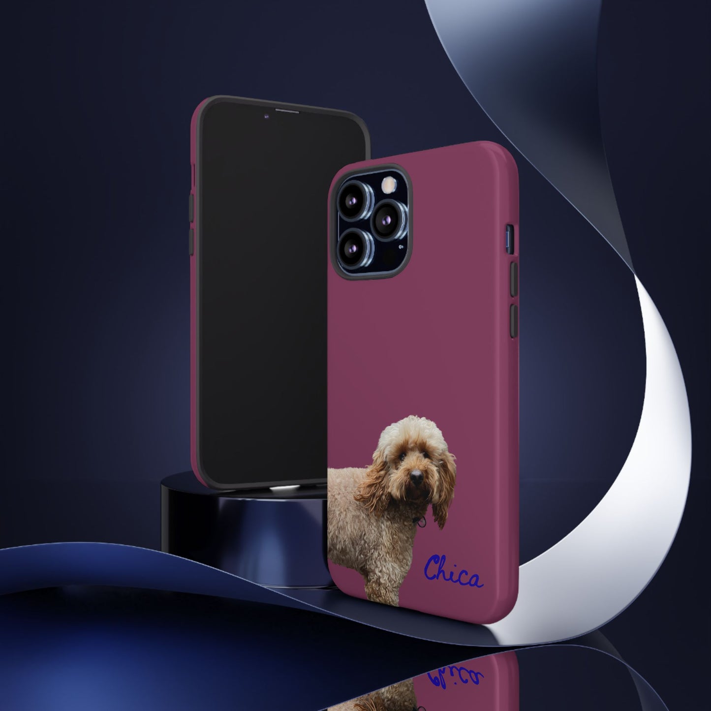 Customizable Pet Tough Phone Case Your Pet Photo or Digital Painting with Name_9 iPhone 16, 15 Pro Max, 15 Plus, Samsung S24 Ultra, Pixel 7