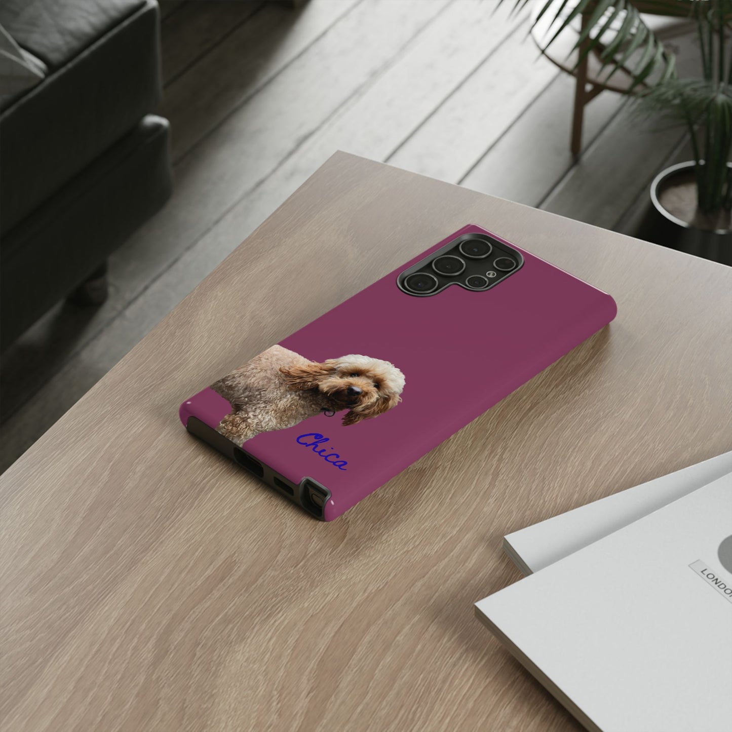 Customizable Pet Tough Phone Case Your Pet Photo or Digital Painting with Name_9 iPhone 16, 15 Pro Max, 15 Plus, Samsung S24 Ultra, Pixel 7
