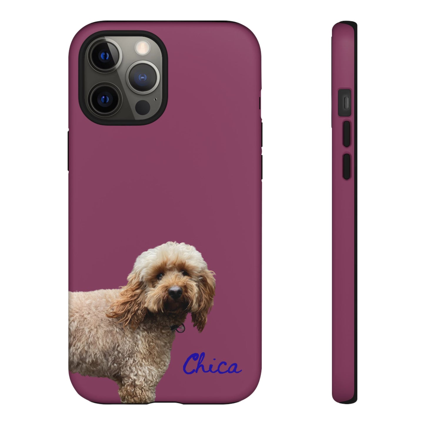 Customizable Pet Tough Phone Case Your Pet Photo or Digital Painting with Name_9 iPhone 16, 15 Pro Max, 15 Plus, Samsung S24 Ultra, Pixel 7