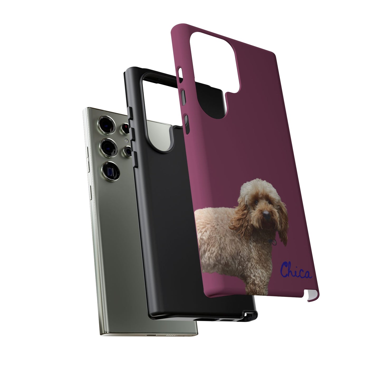 Customizable Pet Tough Phone Case Your Pet Photo or Digital Painting with Name_9 iPhone 16, 15 Pro Max, 15 Plus, Samsung S24 Ultra, Pixel 7