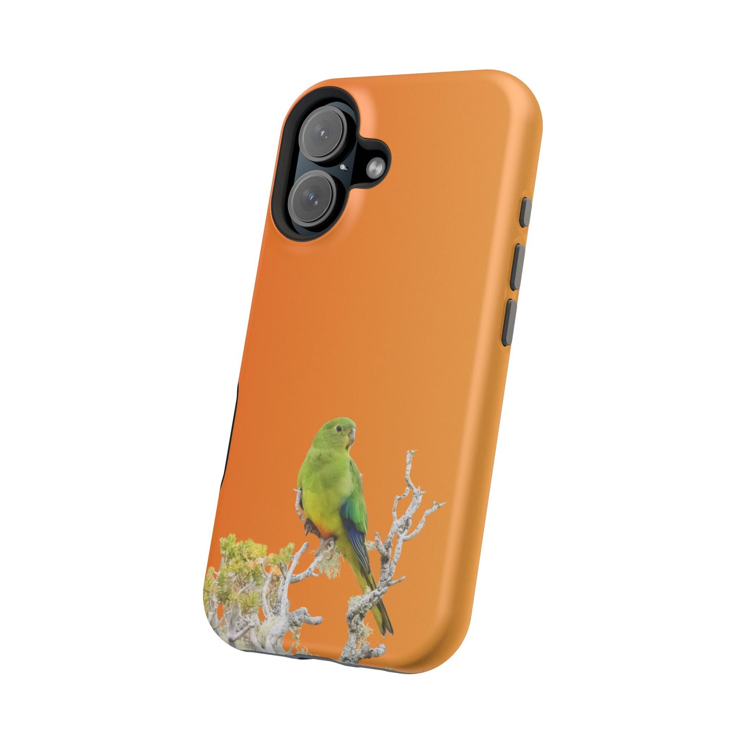 Orange-bellied Parrot - Magnetic Impact-Resistant Phone Case - Fono Caso x EstebantheNatureman - Wildlife Case - Gift for Bird Lovers
