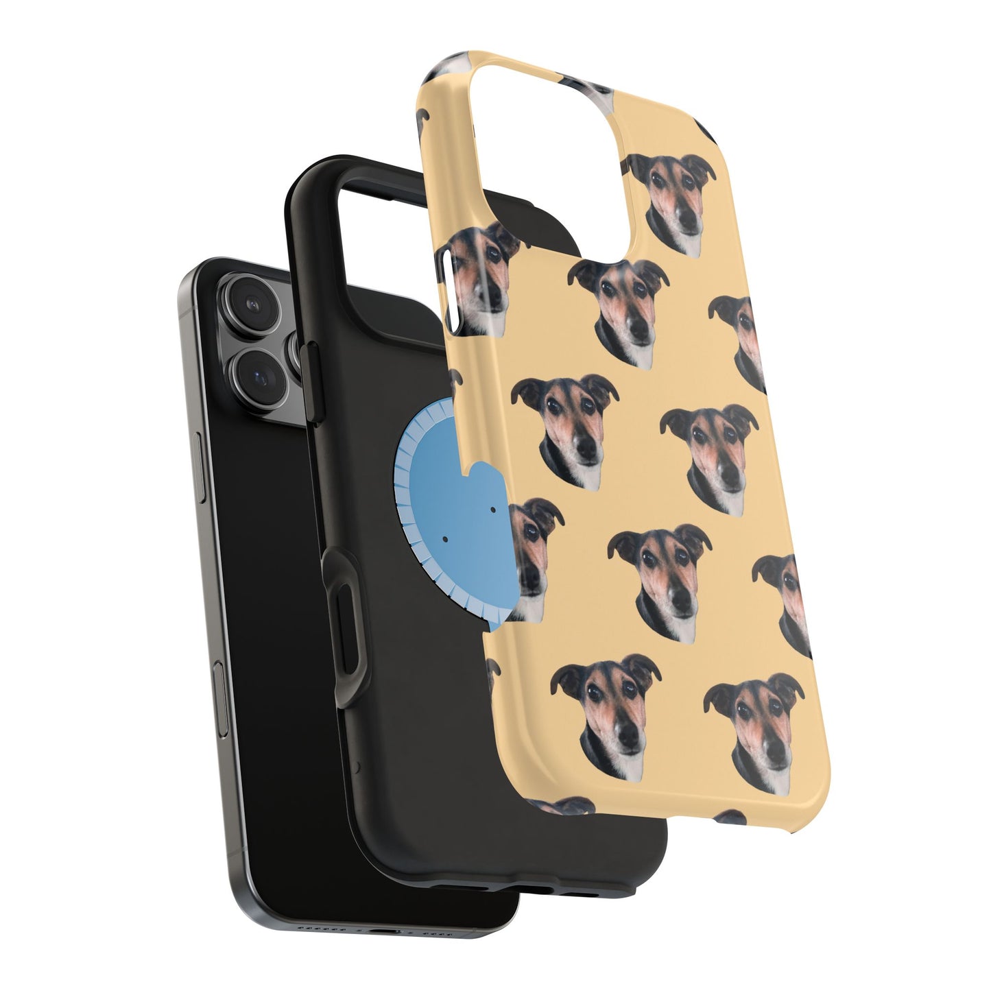 Customizable Magnetic Impact-Resistant Phone Case Your Pet Photo or Digital Painting with Name_10_iPhone 13 and up