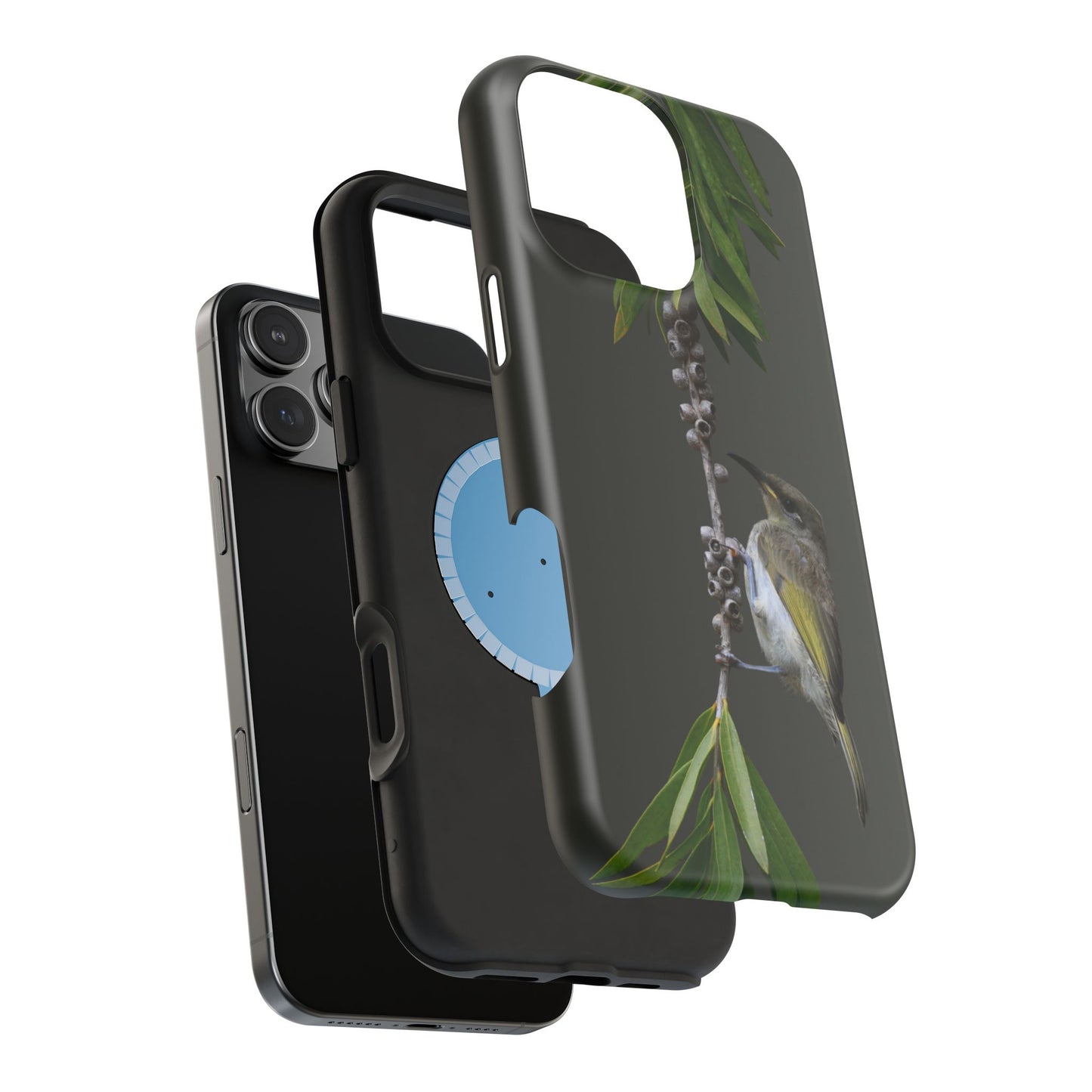 Brown Honeyeater - Magnetic Impact-Resistant Phone Case - Fono Caso x EstebantheNatureman - Wildlife Photography Case - Gift for Bird Lovers