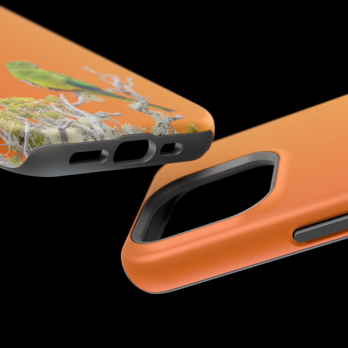 Orange-bellied Parrot - Magnetic Impact-Resistant Phone Case - Fono Caso x EstebantheNatureman - Wildlife Case - Gift for Bird Lovers