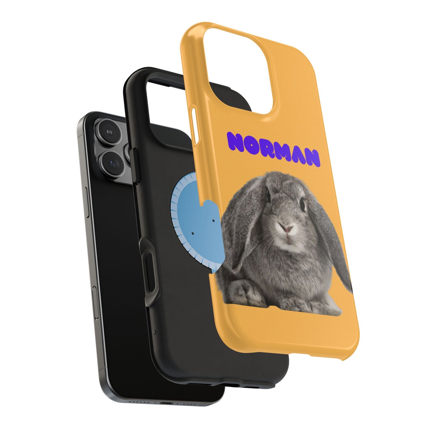 Customizable Magnetic Impact-Resistant Phone Case Your Pet Photo or Digital Painting with Name_7_iPhone 13 and up