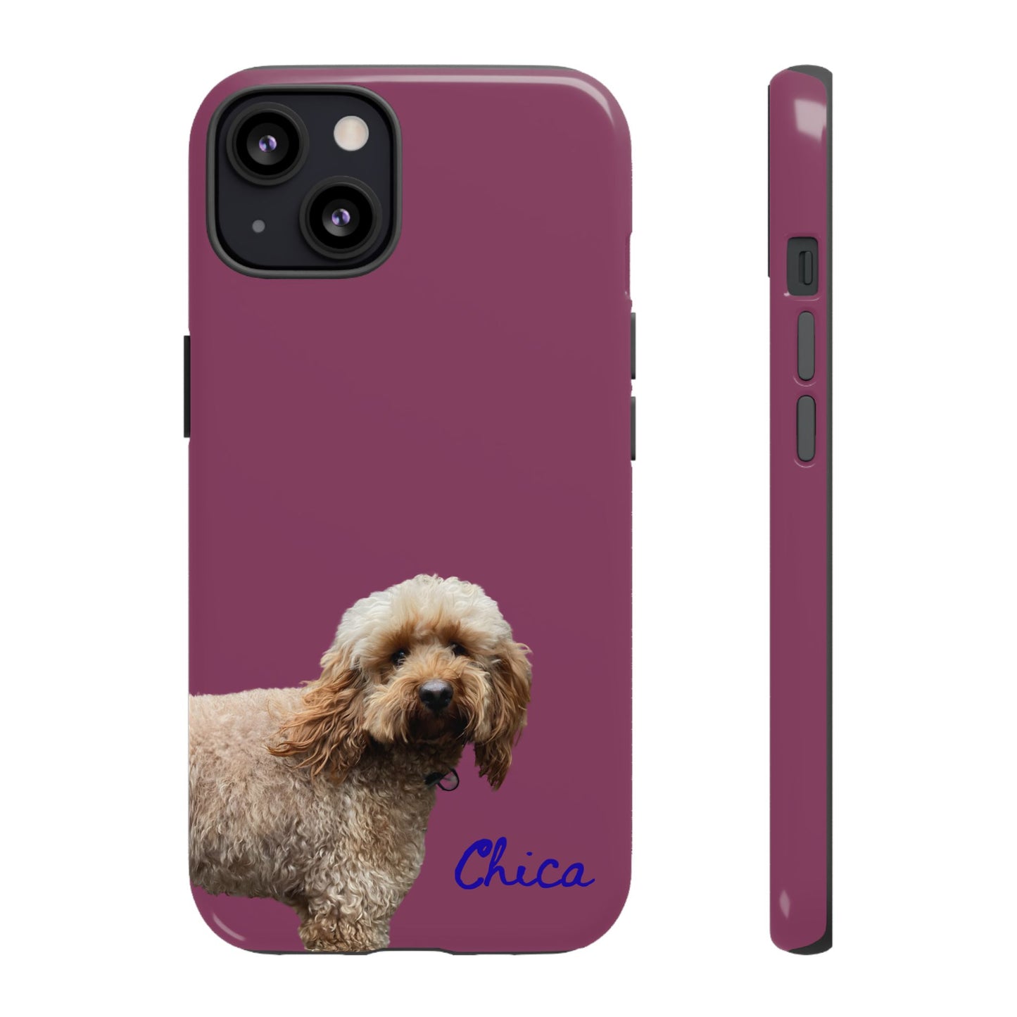 Customizable Pet Tough Phone Case Your Pet Photo or Digital Painting with Name_9 iPhone 16, 15 Pro Max, 15 Plus, Samsung S24 Ultra, Pixel 7