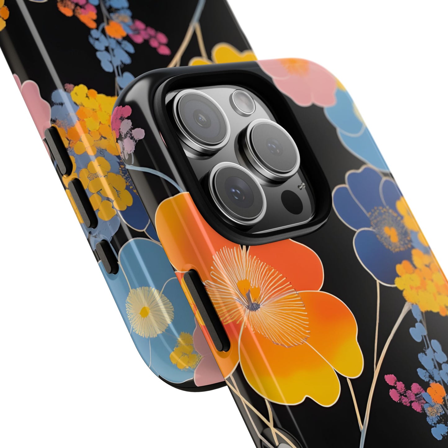 Vivid Japanese Floral Illustration_5 Customizable Tough Phone Case for iPhone 16, 15 Pro Max, Samsung S24 Ultra, Pixel 7 & more