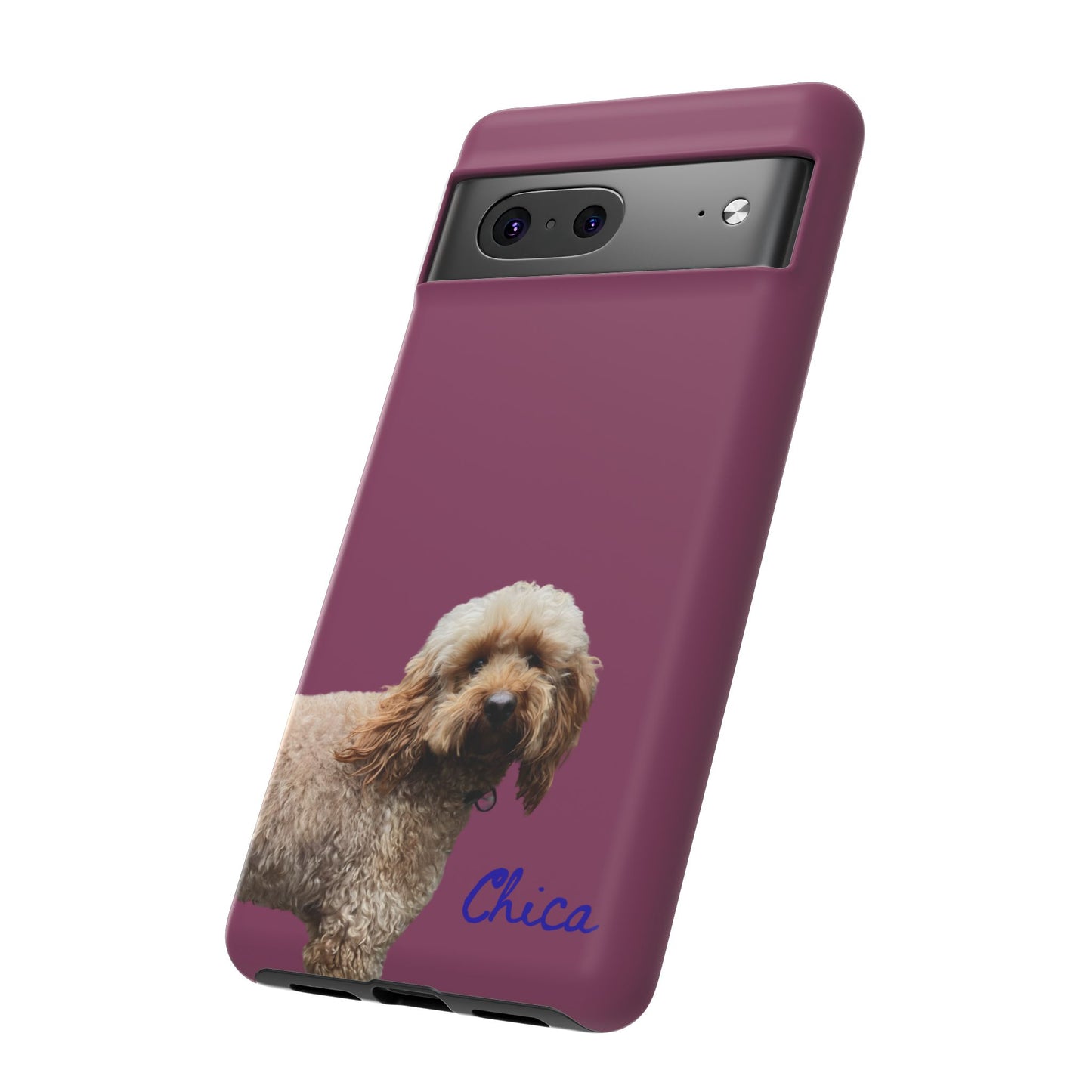 Customizable Pet Tough Phone Case Your Pet Photo or Digital Painting with Name_9 iPhone 16, 15 Pro Max, 15 Plus, Samsung S24 Ultra, Pixel 7