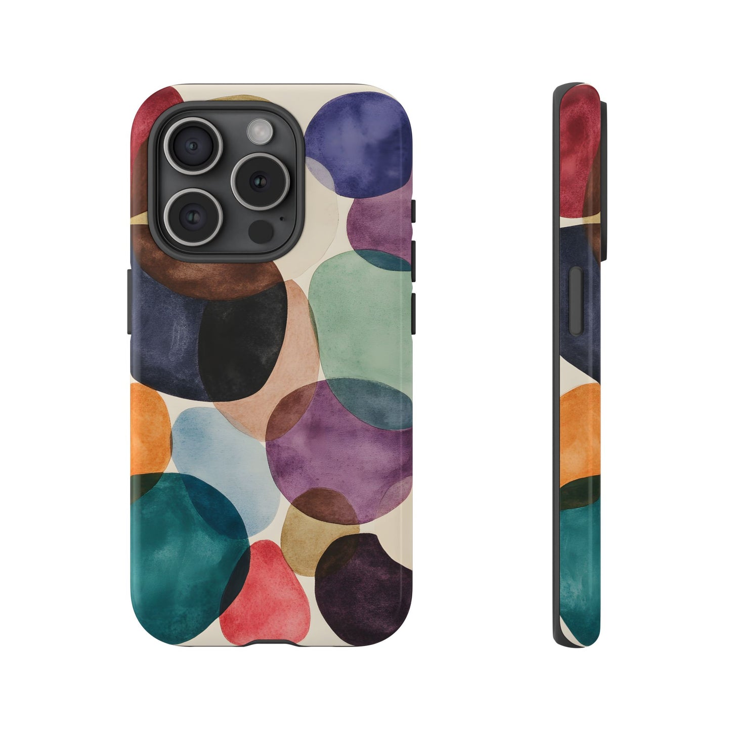 Colorful Abstract Organic Shapes_22 Customizable Tough Phone Case for iPhone 16, 15 Pro Max, Samsung S24 Ultra, Pixel 7 & more