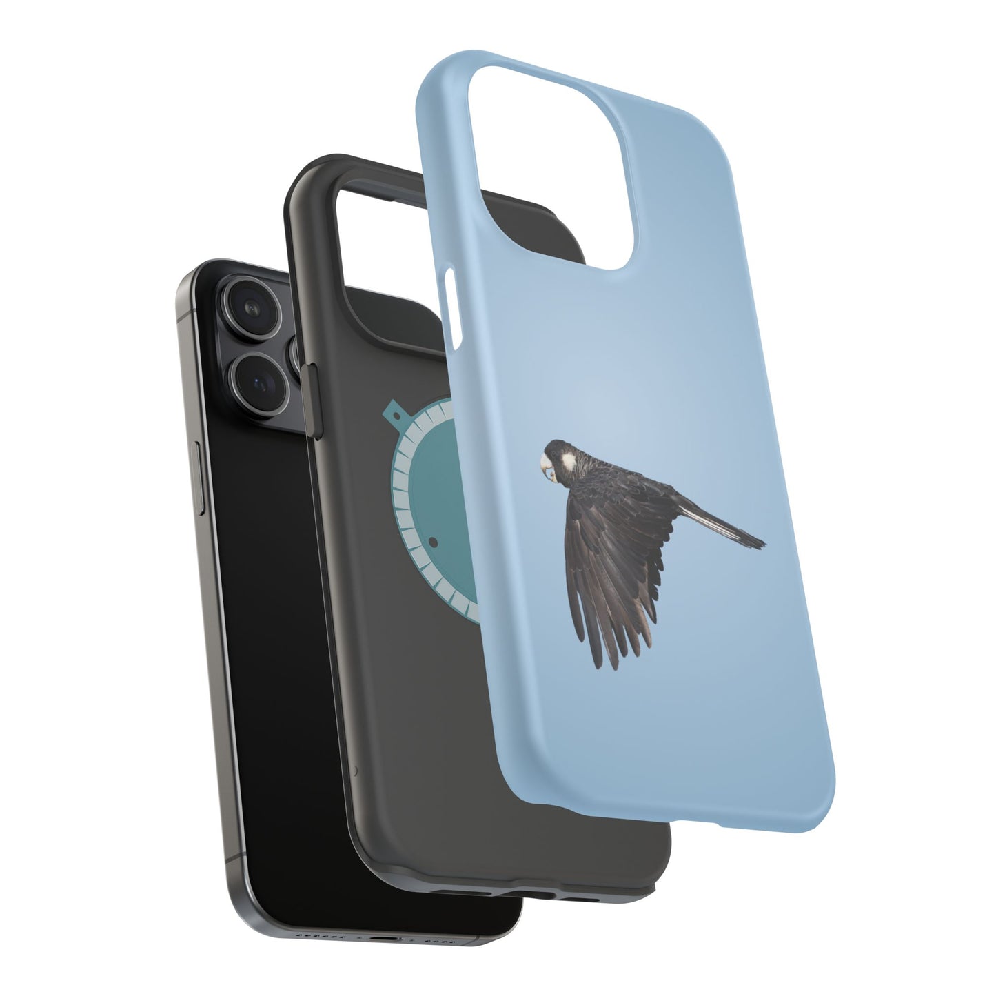 Baudins Black Cockatoo - Magnetic Impact-Resistant Phone Case - Fono Caso x EstebantheNatureman - Wildlife Case - Gift for Bird Lovers