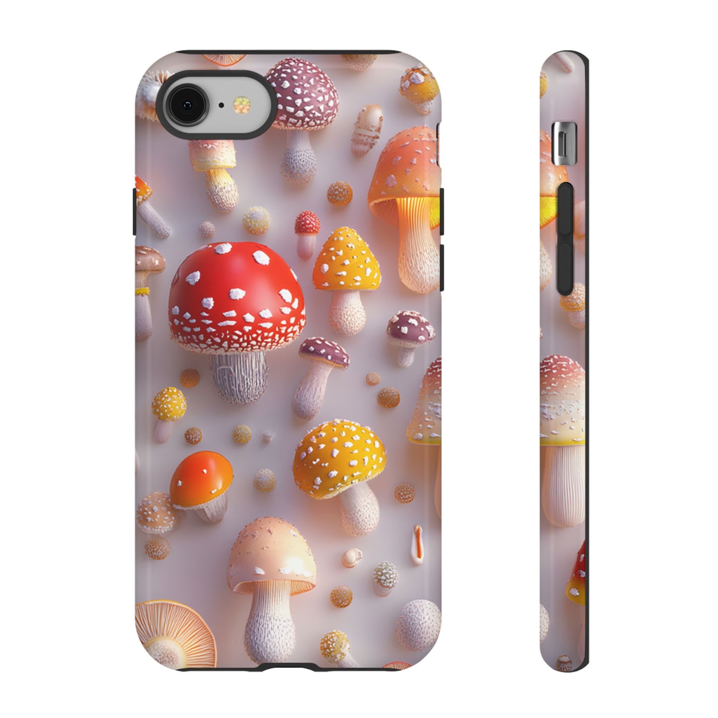 3D Mushrooms_7 Customizable Tough Phone Case for iPhone 16, 15 Pro Max, Samsung S24 Ultra, Pixel 7 & more